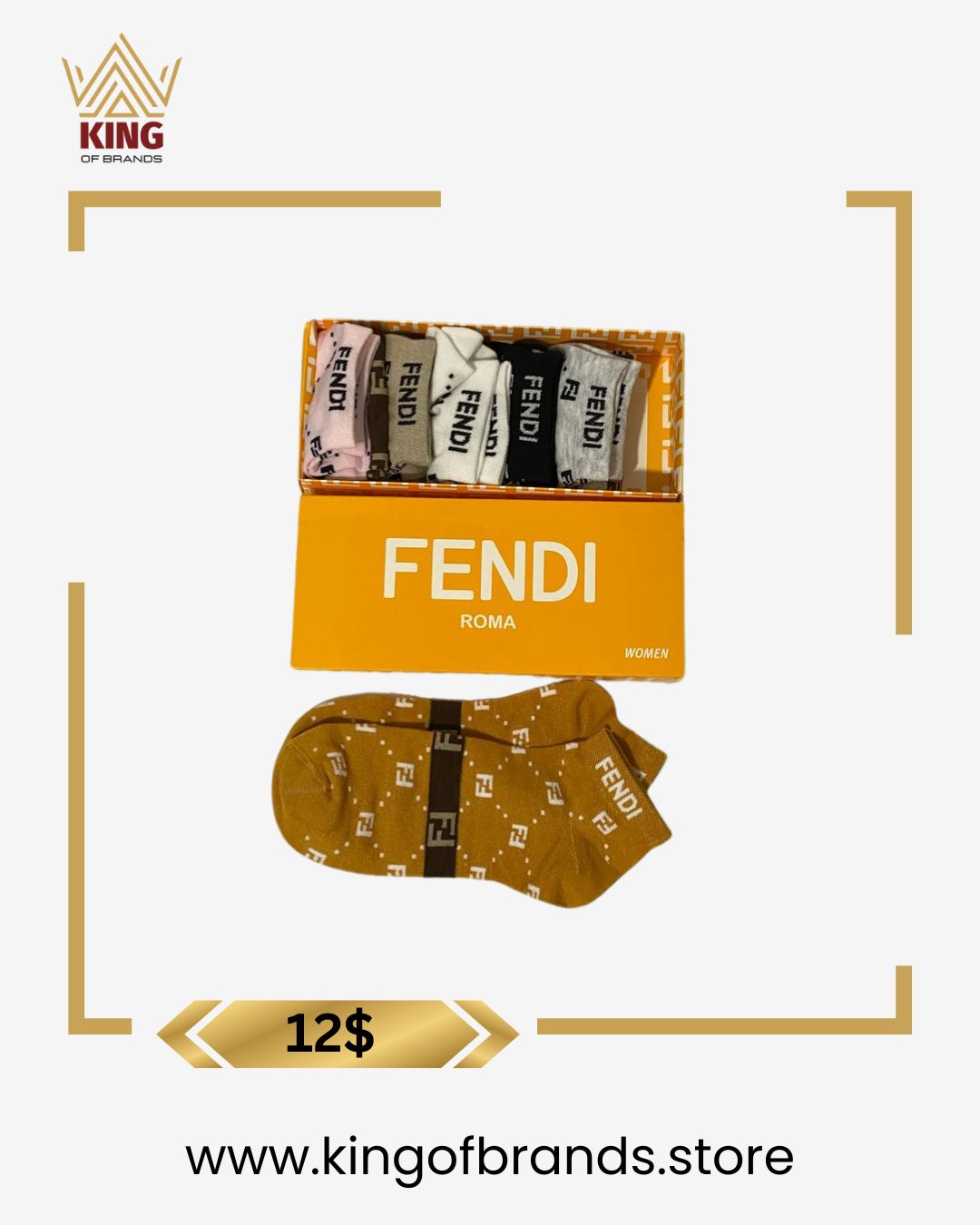 Fendi Luxury Designer Socks